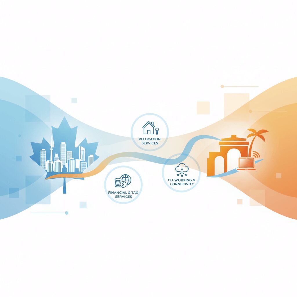 Happy Canadian digital nomad unpacking in a sunlit Spanish apartment, showcasing her new life with a digital nomad visa Spain
