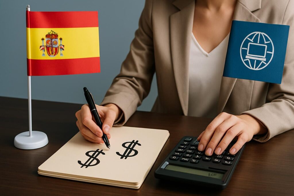 A side-by-side comparison of costs for the Non-Lucrative Visa and Digital Nomad Visa in Spain.