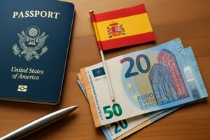 American expats calculating finances for moving to Spain using a spain tax calculator for expats.